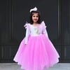 Lavender unicorn princess gown for girls cute birthday party wear outfit