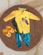 Jacket dhoti kurta set for newborn baby boy traditional festive wear outfit