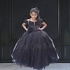 Black off shoulder gown for girls stylish birthday party wear outfit