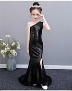 Baby sequins fish cut party gown full design premium kids wear
