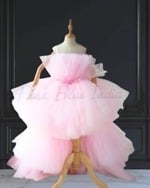 Baby girl bouquet shape dress, stylish birthday party gown