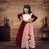 Velvet gown for girls elegant wedding party wear stylish outfit