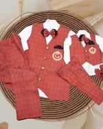 Father son matching outfits for family stylish festive celebration wear