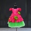 Hot pink designer dress for girls stylish birthday party wear outfit