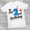 2nd birthday t-shirt for boys and girls, cute celebration wear