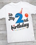 2nd birthday t-shirt for boys and girls, cute celebration wear