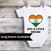 Funny India flag baby bodysuit, cute and playful for gifting or patriotic occasions