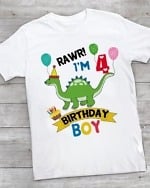 4th birthday t-shirt, kids boy, birthday party, fun and comfortable