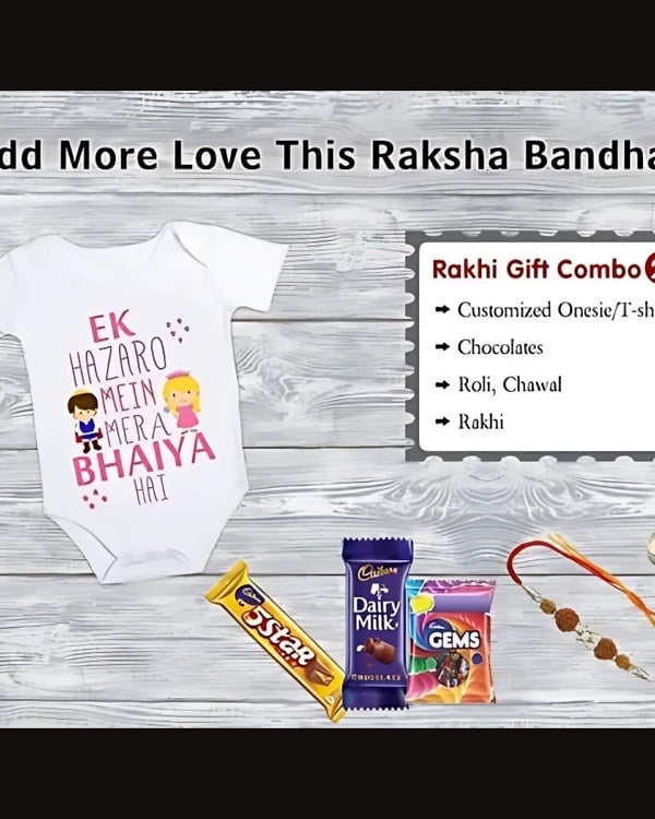 Rakhi gift combo for baby boy sister brother set