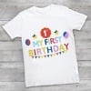 First birthday t-shirt for boy and girl, toddler, birthday, cute and celebratory