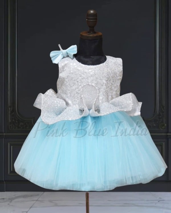 Peplum dress for baby girl stylish festive party wear ethnic outfit