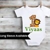 Jungle theme baby onesie for kids perfect for birthday party photoshoot and themed outfit