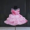 Pink birthday frock for baby girl cute stylish party wear outfit