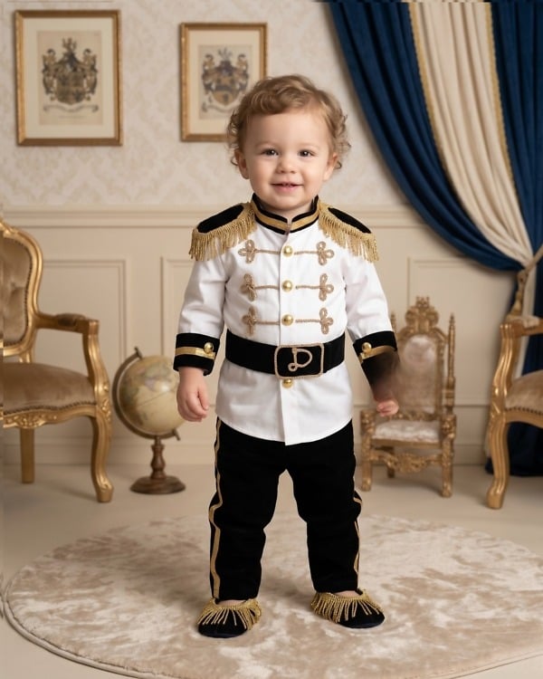 Royal Black Prince Outfit - First Birthday Party Costume