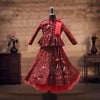 Velvet lehenga choli for baby girl stylish wedding festive wear outfit