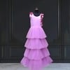 Tiered gown dress for baby girl stylish birthday party wear outfit