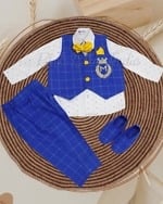 Waistcoat outfit for baby boy stylish 1st birthday party wear