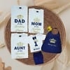 Family custom name outfits for matching stylish celebration wear gift set