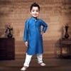Blue kurta pajama for kids comfortable festive traditional wear outfit