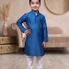 Kids boy royal blue kurta with white pajama for wedding ethnic family function gift outfit