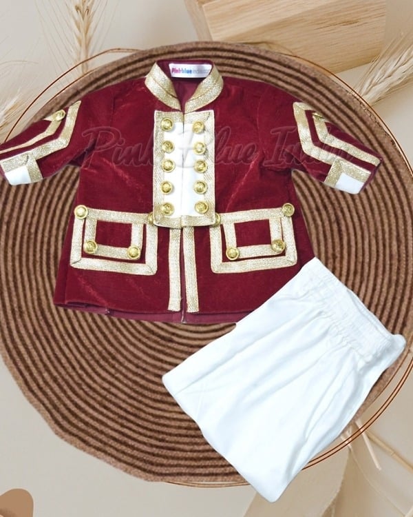 Royal king outfit for baby boy stylish birthday party wear costume