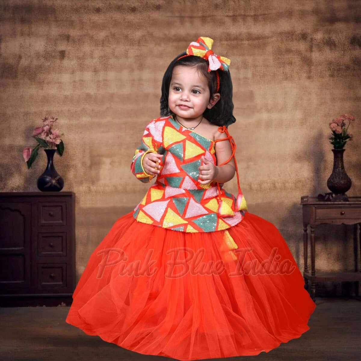 Latest Stylish Readymade Lehenga for year 2- year Girls – 1-2-years