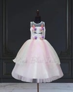 Unicorn birthday dress for girls cute themed party wear outfit