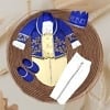 Royal blue birthday outfit for baby boy, stylish party wear for birthday celebration