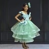 Off shoulder ankle length gown for girls stylish birthday party wear dress