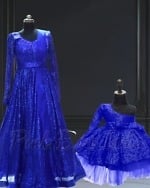 Mother daughter matching dress for family, elegant outfit for wedding occasions