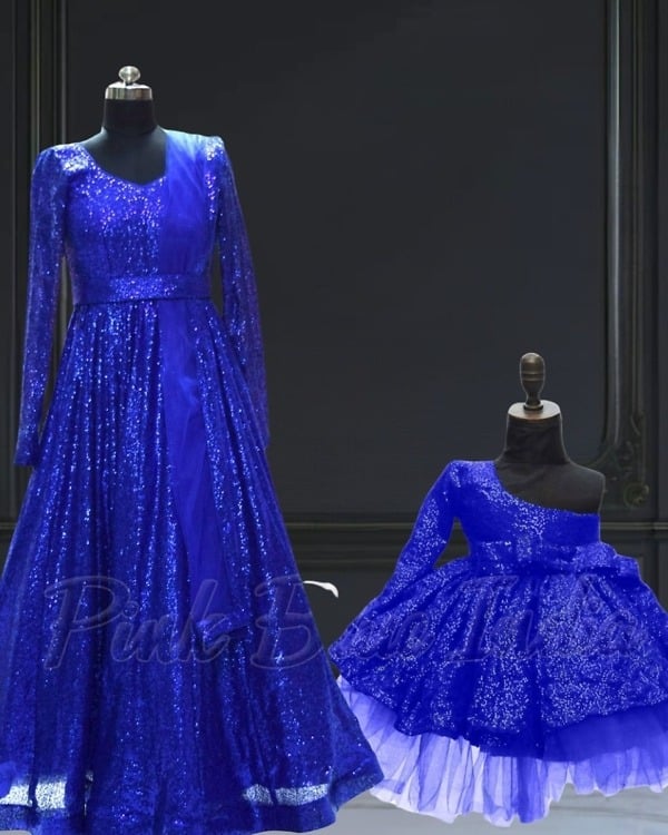 Mother daughter matching dress for family, elegant outfit for wedding occasions