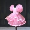 Pink cascade dress for girls stylish birthday party wear cute outfit