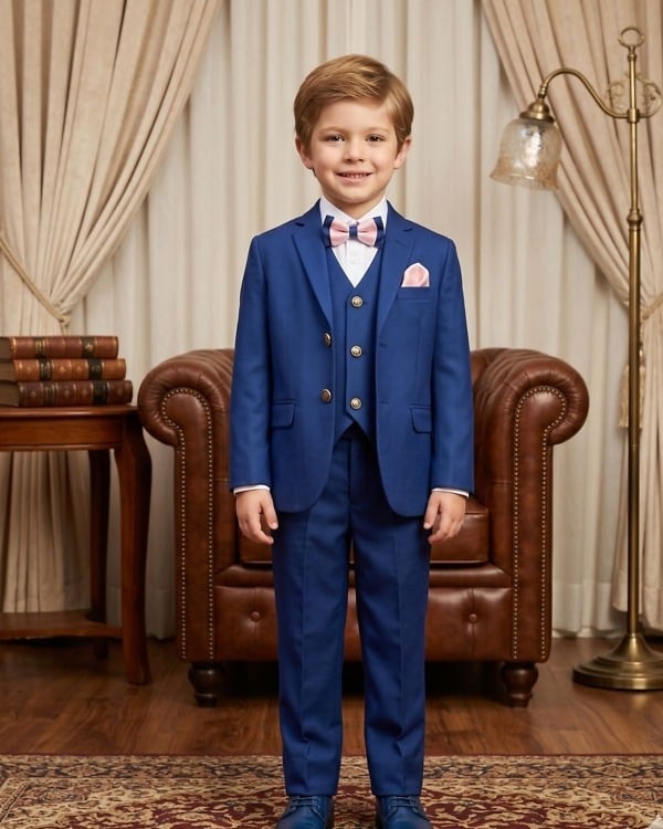 Little Gentleman Suit: Boys 5-piece Wedding, Party Suit