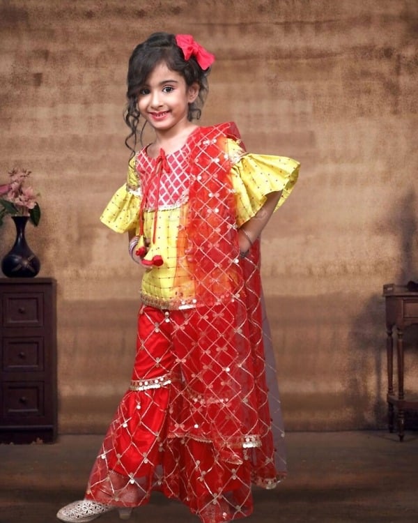 Sharara dress for baby girl stylish festive wedding wear ethnic outfit