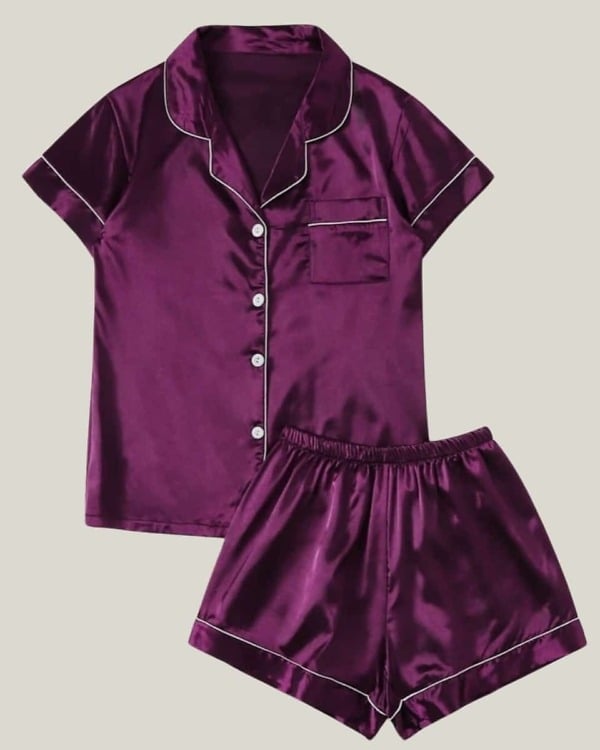 Kids satin night suit set comfortable soft fabric sleepwear stylish home wear