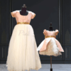 Mom daughter matching birthday party gown by Pink Blue India