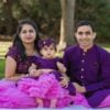 Matching purple family dress