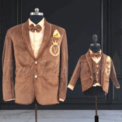 father-and-son-brown-velvet-suit