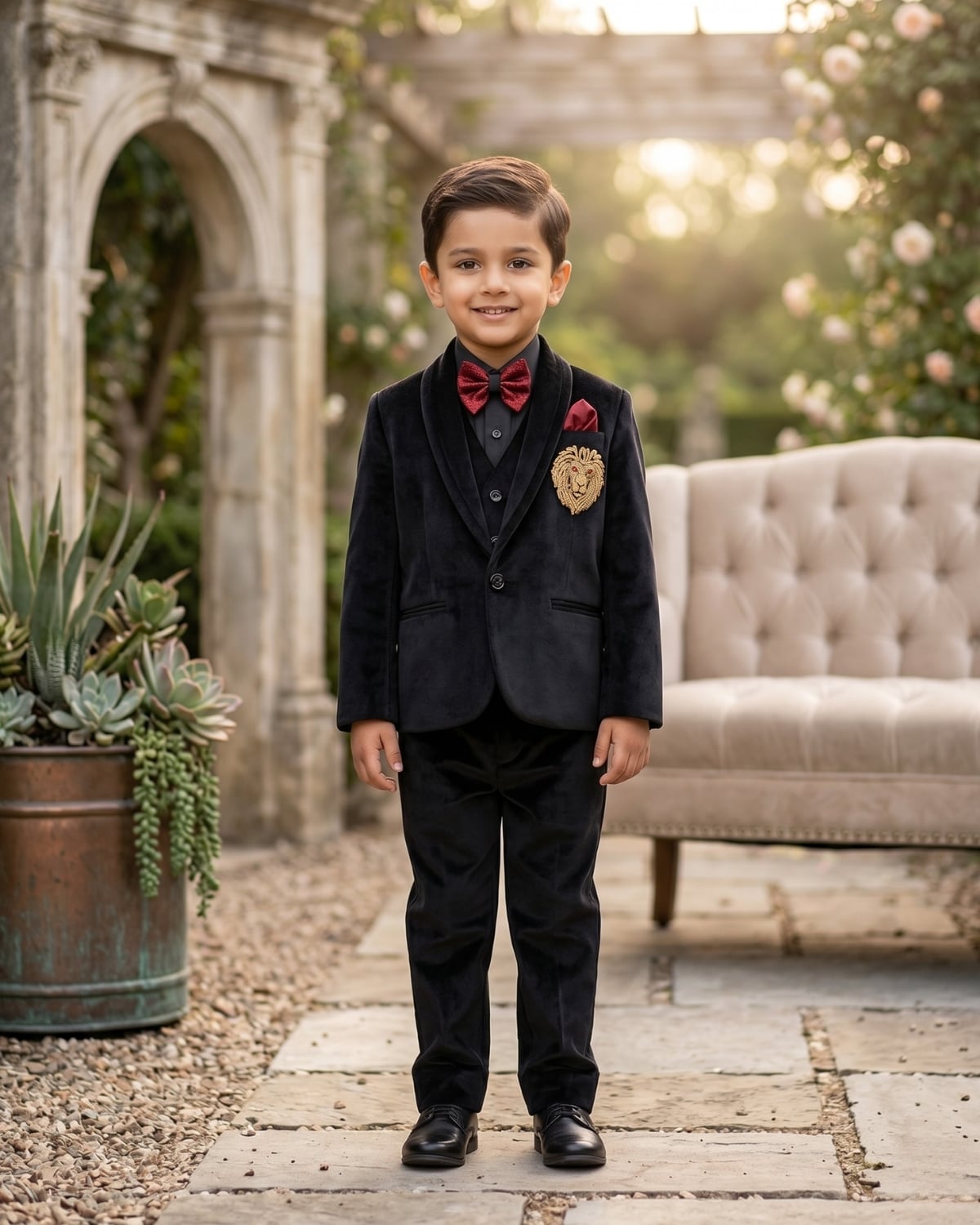 Boy’s Tuxedos Suits-Baby Boy Lion Safari Theme Tuxedo