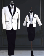 Father and son twinning tuxedo suits for party wear