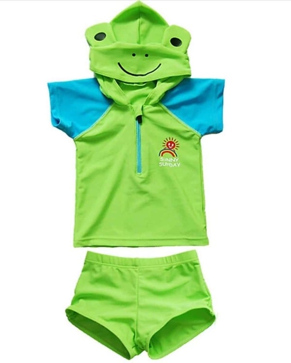 Green blue turtle print baby boy swimwear adorable summer gift