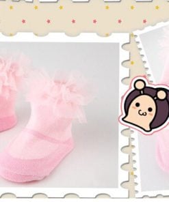 Soothing Pink Anti Slip Baby Socks for Indian Toddlers