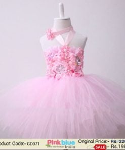 pink flowery tutu dress