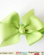 Bright Green Yellow Hair Band with a Bow for Indian Girls