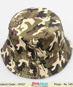 Buy Green Army Print Infant and Toddler Hat for Summers