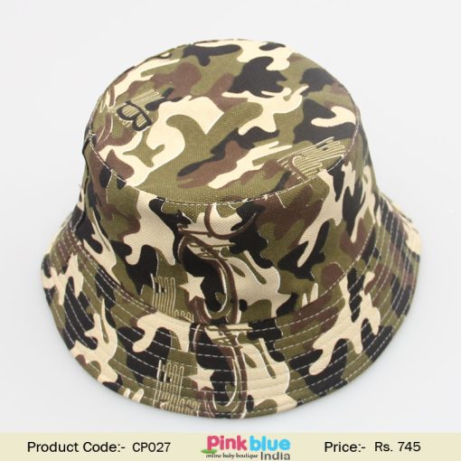 Buy Green Army Print Infant and Toddler Hat for Summers