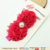 Buy Online Hot Pink Hair Band for Infants with Flowers
