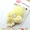 Exclusive Pale Yellow Flower Headband for Infants with Lace