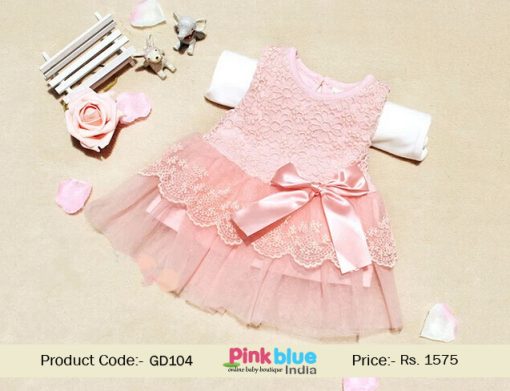 Peach Infant Flower Girl Wedding Dress Buy Online