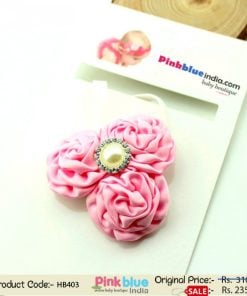 Enthralling Pink Color Flower Hair Band for Toddlers in India